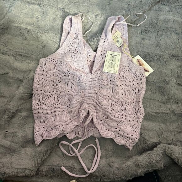 Jessica Simpson Tops - Super cute lilac crochet crop by Jessica Simpson